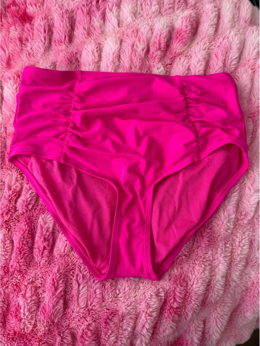 California Waves High-Waisted Pink Bikini Bottom Size 0 (12/14)